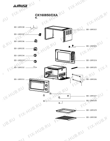 Схема №1 OX160850/DXA с изображением Тумблер для плиты (духовки) Seb SS-189336