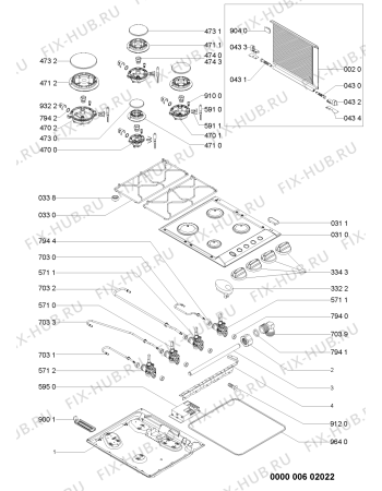 Схема №1 SHB911S SHB 911 S 100 182 31 с изображением Конфорка для плиты (духовки) Whirlpool 481244038869