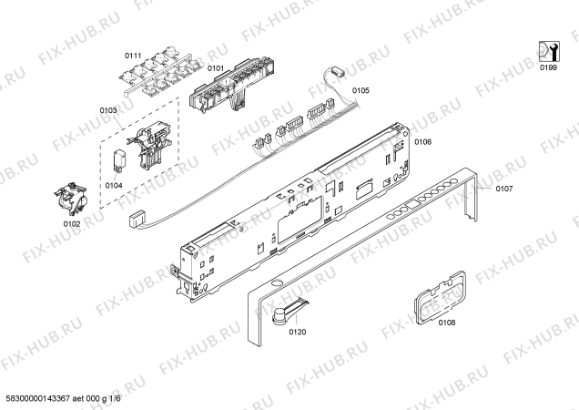 Схема №5 SHX98M05UC с изображением Основа Bosch 00437050