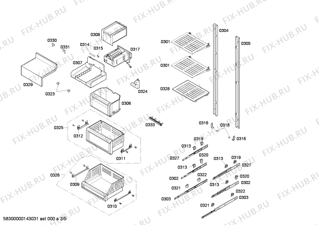 Схема №2 RF411200 с изображением Инструкция по эксплуатации Gaggenau для холодильника Bosch 00538915