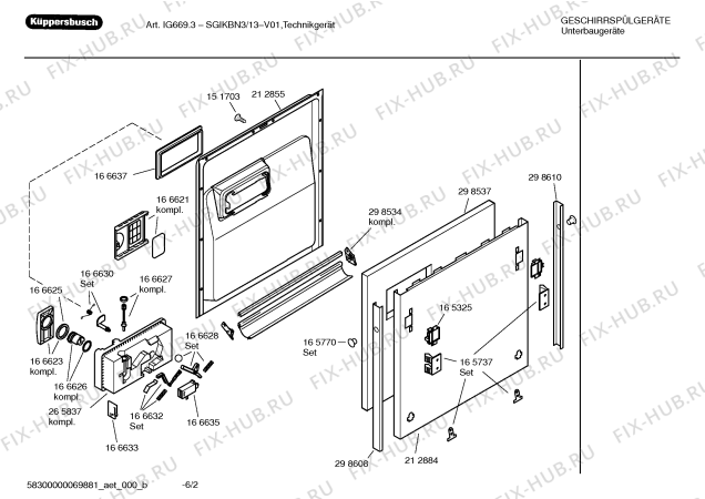 Взрыв-схема посудомоечной машины Kueppersbusch SGIKBN3 IG669.3 - Схема узла 02