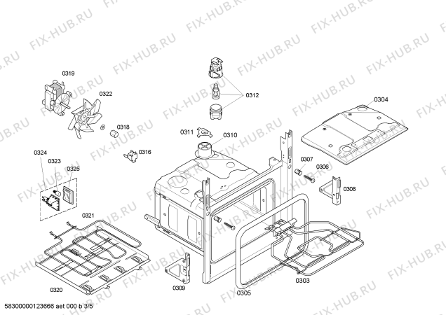 Схема №3 3HT518XAD horno.balay.ind.multf.pta-car.inx.adapta с изображением Фронтальное стекло для духового шкафа Bosch 00665253