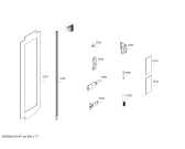 Схема №6 T18ID800LP с изображением Дверь для холодильника Bosch 00711802