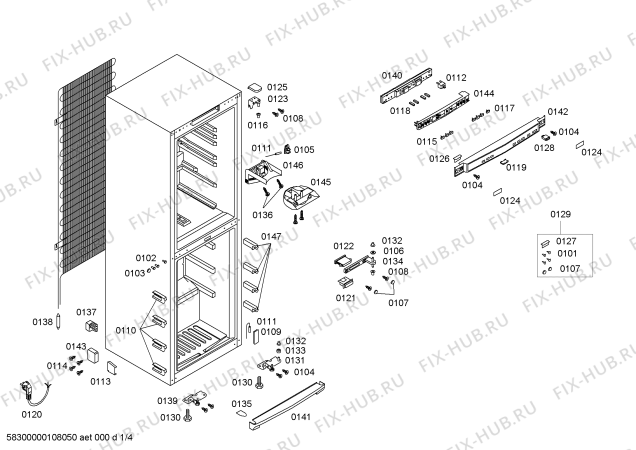 Схема №4 KG32U122 с изображением Дверь для холодильника Siemens 00240758