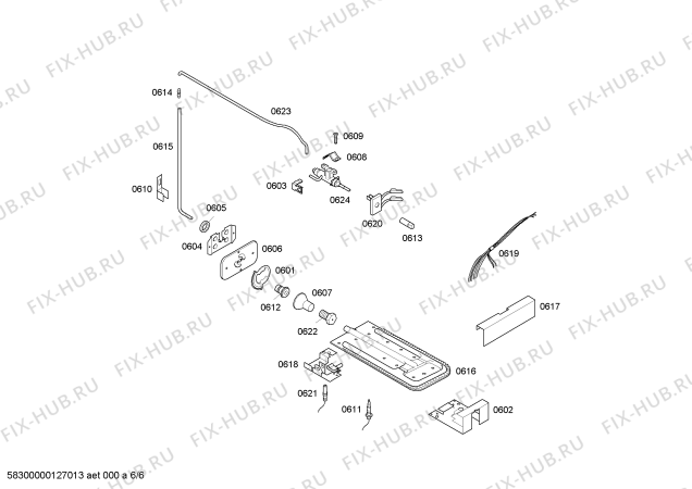 Взрыв-схема плиты (духовки) Bosch HEC65X50ED EXPRESS GRILL EMB INOX 4Q - Схема узла 06