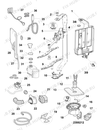 Взрыв-схема посудомоечной машины SCHOLTES LTEH1317 (F083053) - Схема узла