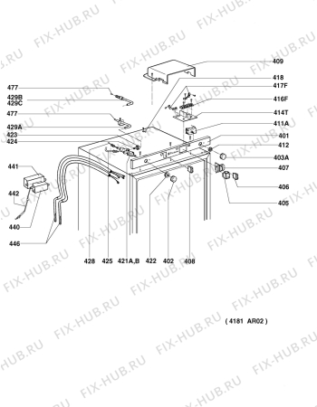 Взрыв-схема холодильника Electrolux RM4181 - Схема узла Armature/fitting