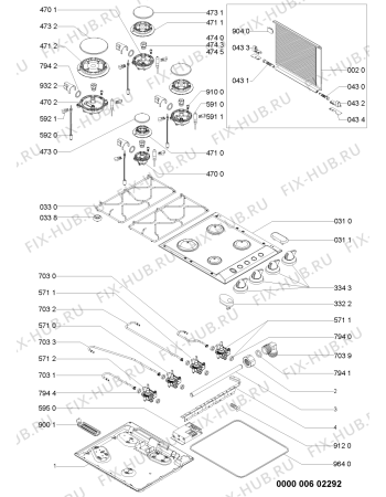 Схема №1 AKS 336/NA с изображением Затычка для плиты (духовки) Whirlpool 480121102671