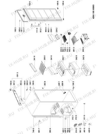 Схема №1 WVE1660NFW (F090754) с изображением Криостат для холодильной камеры Indesit C00320356
