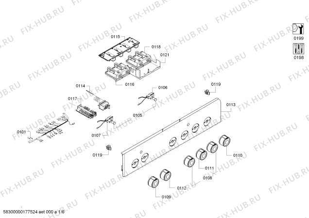 Схема №5 CH10342 с изображением Ручка двери для плиты (духовки) Bosch 00791734