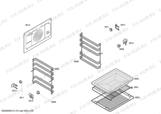 Схема №5 HB2TI2T1 с изображением Блок подключения для духового шкафа Bosch 00607562