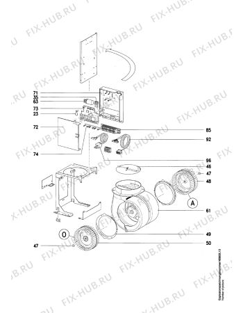 Взрыв-схема вытяжки Aeg 9050D-M - Схема узла Motor