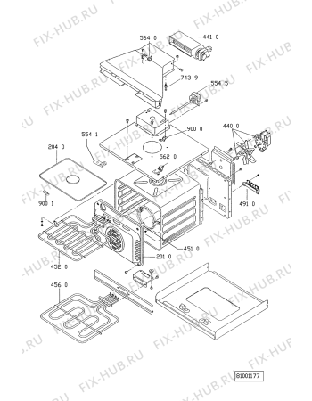 Схема №4 BMZP 1002 BR с изображением Микропереключатель для плиты (духовки) Whirlpool 481927618271