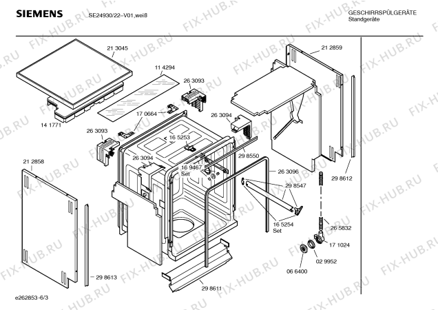 Взрыв-схема посудомоечной машины Siemens SE24930 family - Схема узла 03