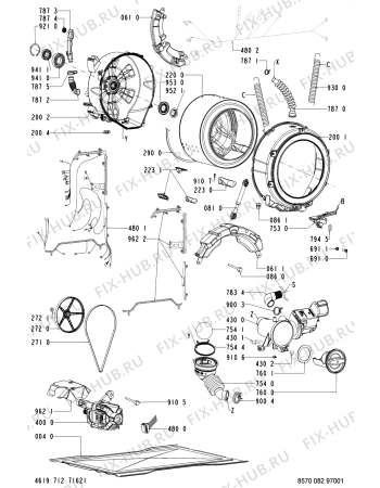 Схема №2 082 WT/GY с изображением Обшивка для стиралки Whirlpool 481245214749