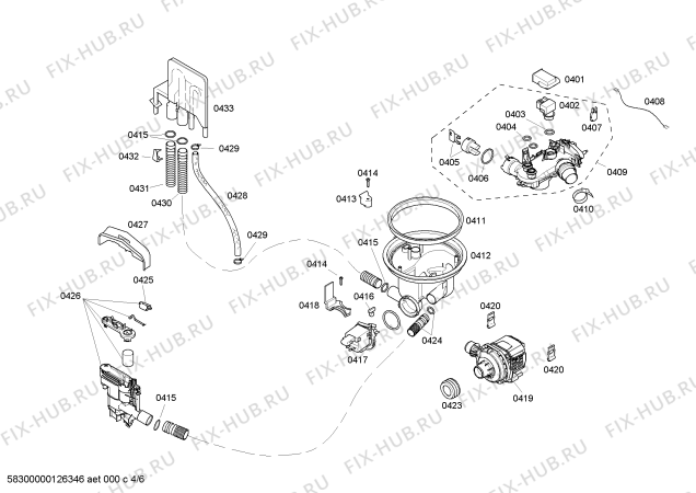 Схема №6 DB4565MW Insight с изображением Корзина для посуды для электропосудомоечной машины Bosch 00662962
