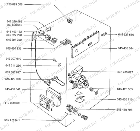 Взрыв-схема стиральной машины Aeg LAV86700 - Схема узла Electrical equipment