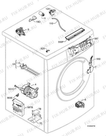 Взрыв-схема стиральной машины Aeg Electrolux L66857L - Схема узла Electrical equipment 268