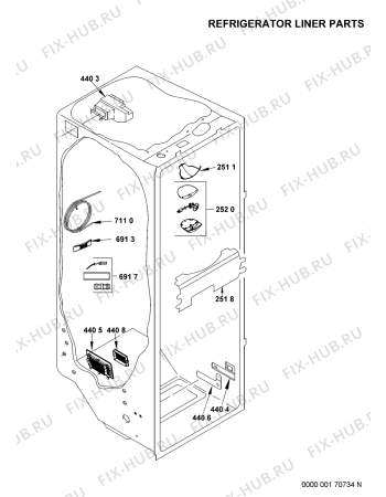 Схема №9 KSN 7970/A с изображением Заглушка для холодильной камеры Whirlpool 481244069413