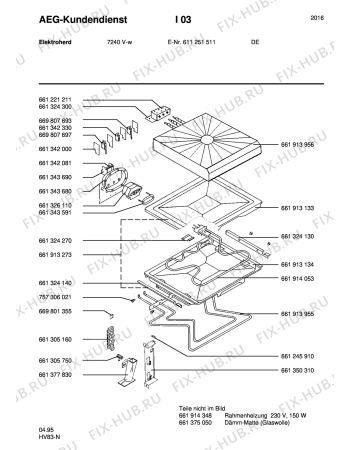 Взрыв-схема плиты (духовки) Aeg 7240V-W - Схема узла Section4