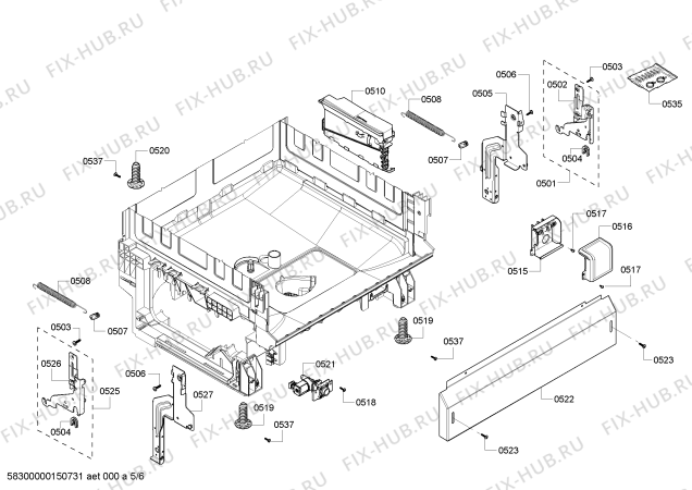 Схема №4 SHE3ARF5UC Silence Plus 50dB с изображением Кнопка для посудомойки Bosch 00616598