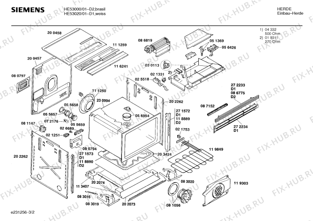 Схема №3 HE53000 с изображением Переключатель для духового шкафа Siemens 00032322