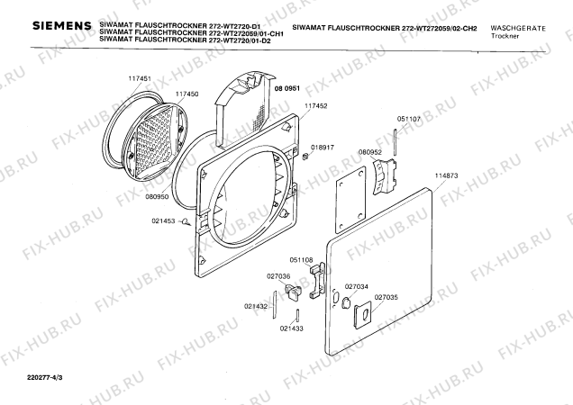 Схема №4 WT2800B FLAUSCHTROCKNER 280 с изображением Переключатель для сушилки Siemens 00055716