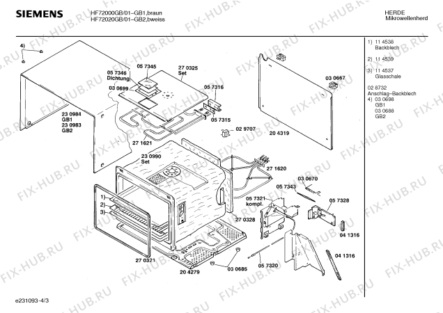 Схема №3 H6850G0GB GB-6250.11 с изображением Трансформатор для свч печи Bosch 00271619