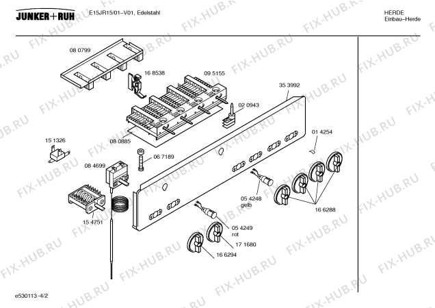 Взрыв-схема плиты (духовки) Junker&Ruh E15JR15 - Схема узла 02