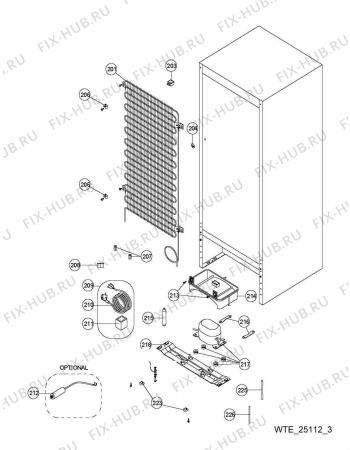 Схема №2 WTE25112 W с изображением Дверца для холодильной камеры Whirlpool 482000013909