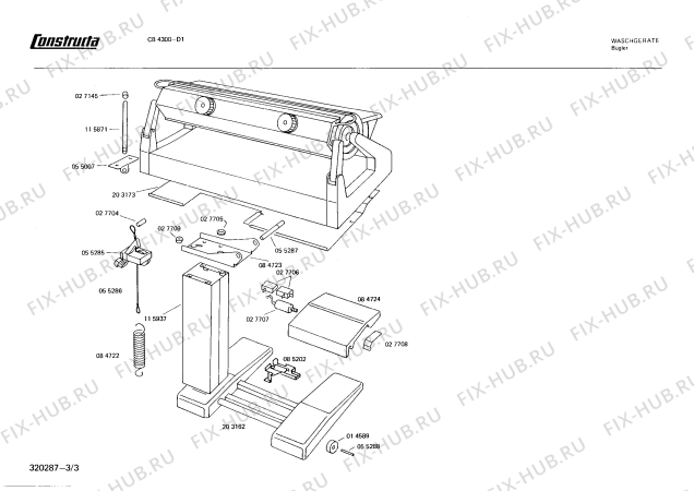 Взрыв-схема стиральной машины Constructa CB4300 - Схема узла 03