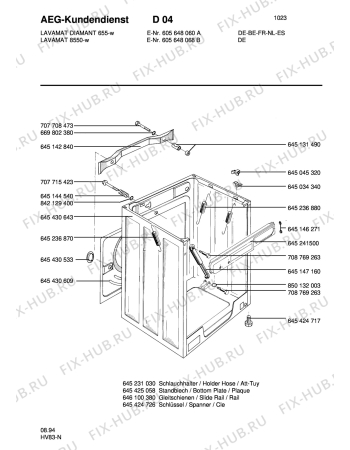 Взрыв-схема стиральной машины Aeg LAV8550-W - Схема узла Housing 001