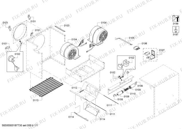 Схема №1 VTR1030D с изображением Пружина для вытяжки Bosch 00606553