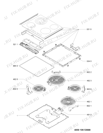 Схема №1 AKT 8640 LX с изображением Затычка для плиты (духовки) Whirlpool 481010646311