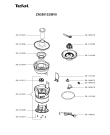 Схема №1 ZN350131/BV0 с изображением Двигатель (мотор) для соковыжималки Tefal SS-193181