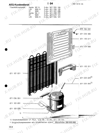 Взрыв-схема холодильника Aeg SANTO 167 V - Схема узла Section2