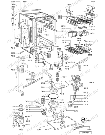 Схема №2 ADG 7966 с изображением Обшивка для посудомоечной машины Whirlpool 481245371364