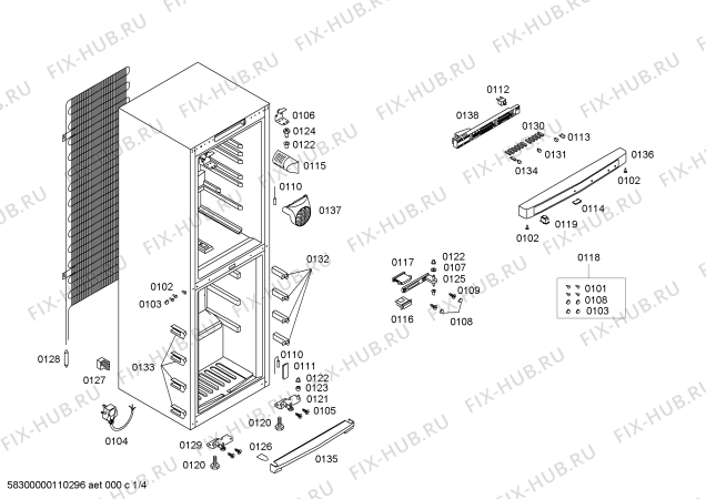 Схема №3 KGU31125GB с изображением Дверь для холодильника Bosch 00240819