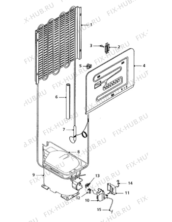 Взрыв-схема холодильника Hansa KK1300 - Схема узла Cooling system 017