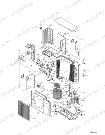Взрыв-схема кондиционера Electrolux ESD09HRA INDOOR - Схема узла External unit