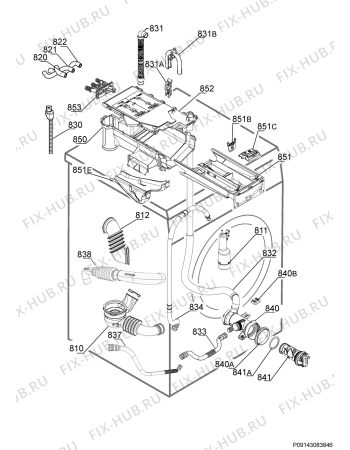 Взрыв-схема стиральной машины Aeg L79484EFL - Схема узла Hydraulic System 272