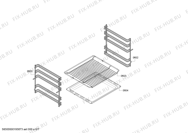 Схема №7 HGD625255Q с изображением Столешница для электропечи Bosch 00713637
