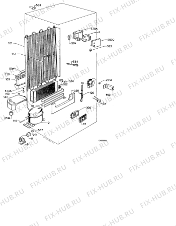 Взрыв-схема холодильника Electrolux ER2421B - Схема узла Functional parts