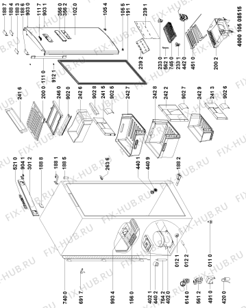 Схема №1 GKNE 1870 A+ NF с изображением Вноска для холодильной камеры Whirlpool 481010450883