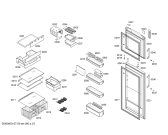 Схема №3 KDN40A73NE с изображением Дверь морозильной камеры для холодильной камеры Bosch 00682605