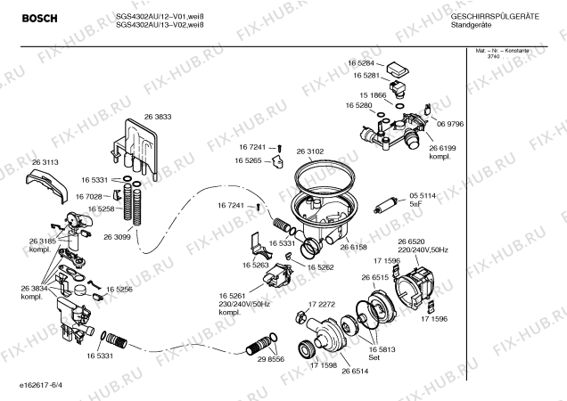 Схема №4 SGS4302AU с изображением Передняя панель для посудомойки Bosch 00355975