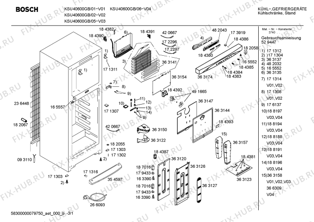 Схема №2 KSU40600GB с изображением Дверь для холодильной камеры Bosch 00218603