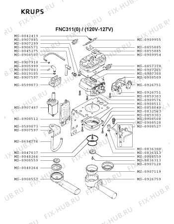 Схема №2 F9624133(0) с изображением Криостат для электрокофеварки Krups MS-0908508