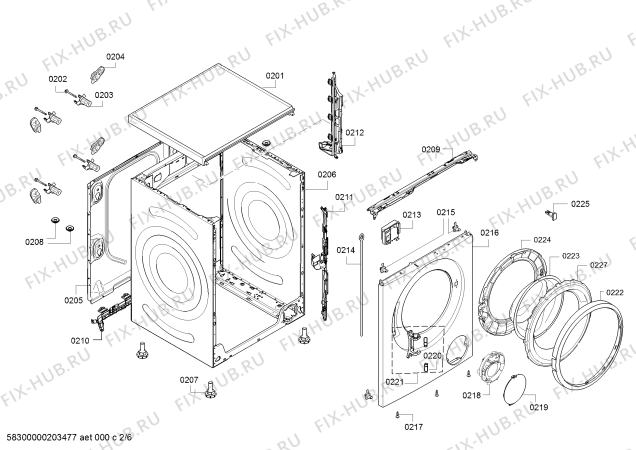 Схема №6 W746IX0ES с изображением Силовой модуль запрограммированный для стиральной машины Bosch 12025946