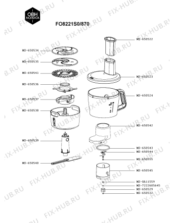 Схема №3 FP828H10/870 с изображением Ножка для кухонного комбайна Moulinex MS-650515
